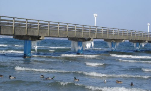 Winter am Strand von Scharbeutz